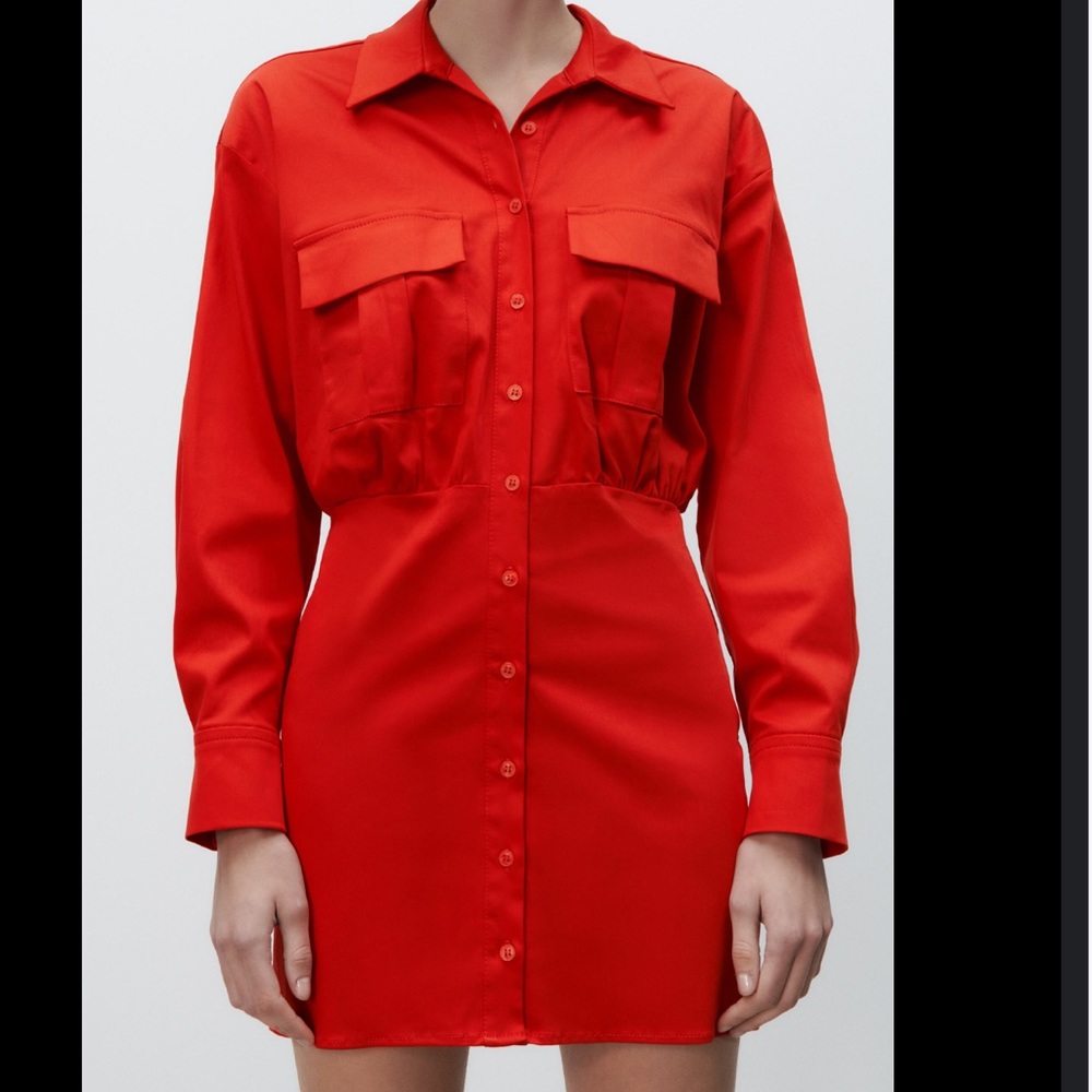 Zara poplin shirt dress